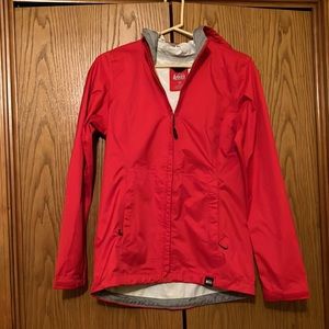 REI co op nylon red jacket
